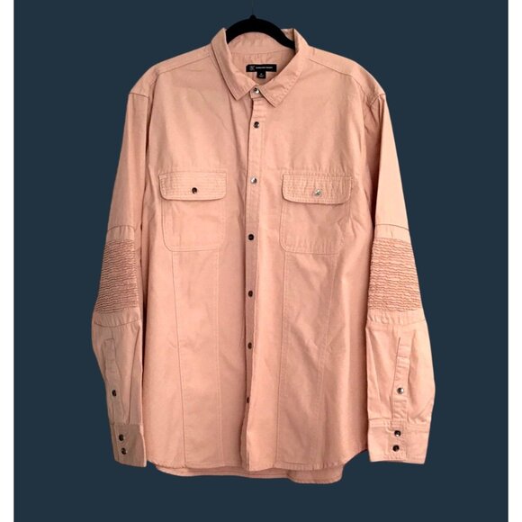 INC International Concept- MENS PEACH LONG SLEEVE DRESS SHIRT SIZE X-LARGE - Picture 1 of 5